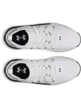 Championes de entrenamiento Under Armour Phantom X, de color blanco con detalles en negro, diseño moderno con amortiguación y suela de goma.