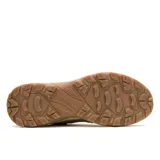 Championes de senderismo Merrell modelo Tempo Sol, con diseño en tonos verde oliva, beige y detalles en naranja. Confeccionados en una combinación de gamuza y malla transpirable, cuentan con entresuela de espuma EVA para mayor amortiguación y suela de goma con tacos para un mejor agarre en terrenos irregulares.