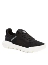 Sneaker Caterpillar modelo Hex Lite Vent Ws, color negro con suela blanca. Capellada de malla transpirable, cordones y logo de la marca en el lateral y la lengüeta.