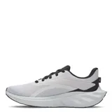 Championes de running Under Armour modelo Ascend, color gris con detalles en negro. Presentan una parte superior de malla transpirable, cordones ajustables y una entresuela acolchada para mayor comodidad, con suela de goma resistente.