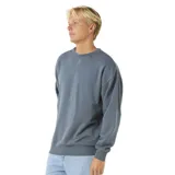 Buzo azul de algodón, marca Rip Curl, modelo Classic Surf Wash Crew, de corte clásico, cuello redondo y mangas largas.