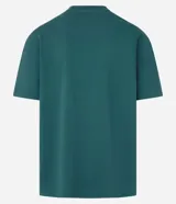 Remera de corte relaxed y mangas cortas, confeccionada en algodón de efecto pesado, con cuello redondo y diseño liso en color gris.