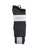 Pack de tres pares de medias de vestir Calvin Klein, de algodón y poliéster, con diseño de punto canalé y logo de la marca.