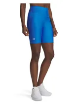 Calza corta deportiva Under Armour de talle alto, confeccionada en tejido HeatGear ultraligero y elástico. Presenta un diseño ajustado con costuras ergonómicas, cintura elástica con bolsillo integrado y el logo de la marca en la pierna.