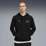 Buzo con capucha y bolsillo tipo canguro, color negro. Presenta el logo de Puma en el lado derecho del pecho y el logo de BMW Motorsport en el lado izquierdo.