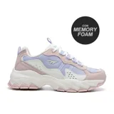 Championes deportivos Hi-Tec Flor, color blanco con detalles en lila y rosa.