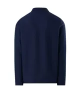 Remera de manga larga color marrón, confeccionada en tejido texturizado con cuello en V tipo polo. Presenta un diseño de calce confortable y acabado moderno.