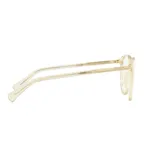 Lentes de receta Ralph modelo 7149U, con armazón de acetato transparente en tono amarillento y forma redondeada.