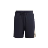 Short Adidas de hombre color azul marino con paneles laterales en color beige y logo bordado.