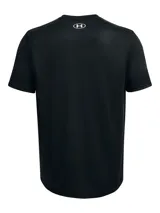 Remera deportiva Under Armour de manga corta, confeccionada en tejido Tech ultrasuave de secado rápido. Presenta un diseño liso en color negro con el logo de la marca estampado en el centro del pecho.