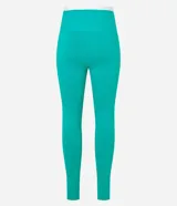 Pantalón legging deportivo color marrón con cintura alta en contraste color blanco. Confeccionado en tejido de poliamida y elastano, de ajuste ceñido al cuerpo.