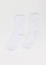 Par de medias blancas de media caña.