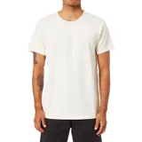 Remera básica de cuello redondo y manga corta, confeccionada en algodón orgánico de color blanco.