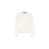 Buzo Palm Angels color blanco écru, con cuello redondo y el logotipo de la marca impreso en el cuello.