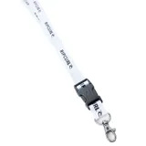 Llavero con cinta blanca estampada con el logo de Rip Curl en negro.