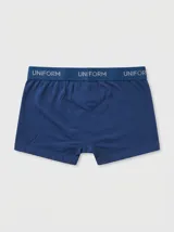 Boxer de algodón blanco con elástico personalizado con la marca Uniform.