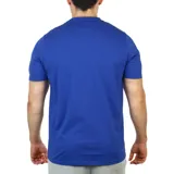 Remera deportiva de manga corta, color azul vibrante, con cuello redondo y el logo de Diadora en blanco en el pecho.
