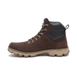 Bota Caterpillar Meridian WP color café, impermeable, con capellada de cuero tipo nubuck, forro interno de nylon respirable y tecnología probiótica CLEANSPORT NXT para control de olor. Cuenta con mediasuela DuoFuse y suela de goma City Grip.