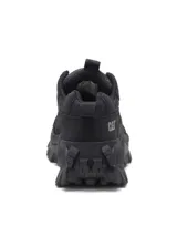 Championes Cat modelo Intruder, de diseño robusto y estilo urbano, confeccionados en una combinación de cuero y malla. Presentan una suela de plataforma dentada de gran tracción y ajuste mediante cordones.