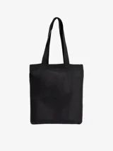Bolso tipo tote de crochet color negro, con diseño de tejido de punto y logo del Trifolio de Adidas integrado en el frente. Cuenta con doble asa de hombro y bolsillo interior.