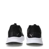 Championes Puma Flex Focus Lite Modern, color negro con detalles en tono cobre. Presentan una capellada de malla transpirable, suela blanca de espuma ligera y el logo de la marca en el lateral y la lengüeta.