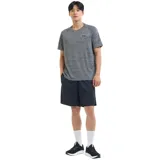 Remera deportiva Under Armour modelo UA Tech 2.0 Short Sleeve, color gris melange con diseño texturizado, de manga corta y cuello redondo. Cuenta con el logo de la marca estampado en el pecho.