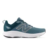 Championes de running New Balance modelo 460, color azul petróleo con detalles en gris y entresuela blanca. Confeccionados con parte superior de malla y material sintético, ofrecen amortiguación suave y suela de goma duradera.