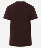 Remera básica de corte ajustado, color rosado, con mangas cortas y cuello redondo. Confeccionada en tejido de ribana lisa.
