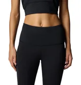 Calza deportiva de compresión color negro, con cintura alta elástica y bolsillo lateral integrado. Confeccionada con tecnología de secado rápido y protección solar.