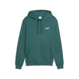 Buzo tipo hoodie de color verde esmeralda, con capucha ajustable mediante cordones, bolsillo frontal tipo canguro y logo de la marca estampado en el pecho.