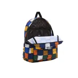 Mochila Vans Old Skool H2O con estampado a cuadros en tonos azul, naranja, amarillo, verde y blanco.