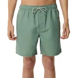 Short de baño Rip Curl modelo Bondi de 17 pulgadas, color verde militar, con cintura elástica y cordón ajustable a contratono.