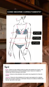 Conjunto de lencería blanco de encaje, compuesto por un corpiño tipo bralette con breteles regulables y una tanga regulable con elásticos anchos y corte cola less.