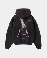 Canguro con capucha de corte regular, confeccionado en tejido con efecto stone wash. Presenta un estampado gráfico en la espalda inspirado en la película Gummo, con puños y cintura acanalados.