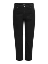 Jean Only de tiro alto, corte mom fit, color negro.