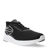 Championes deportivos Topper modelo VR Speed 2, de color negro con detalles en blanco. Presentan una capellada de malla transpirable, cierre con cordones y suela de goma blanca con diseño ergonómico.