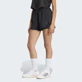 Short deportivo Adidas D4T Workout Go To 2 en 1 de color negro, con cintura elástica, aberturas laterales y calza interior incorporada.