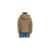 Campera puffer Allsaints modelo Marlo Insulated, color tostado, con capucha desmontable, cuello alto y cierre frontal de cremallera. Cuenta con bolsillos laterales con cierre.