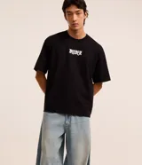 Pantalón de hombre estilo barrel confeccionado en jeans de algodón.