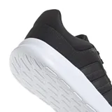 Championes urbanos Adidas modelo Lite Racer 4.0, color negro con mediasuela blanca con tecnología Cloudfoam. Presentan diseño de malla transpirable con las tres bandas características de la marca en los laterales.