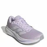 Championes de running Adidas Response Runner 2 W color lila, con detalles plateados en las clásicas tres tiras, mediasuela Cloudfoam blanca y suela gris. Confeccionados con malla transpirable y cordones tono sobre tono.