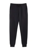Pantalón de jogging gris melange, corte babucha, con cintura elástica ajustable con cordón y puños en los tobillos. Confeccionado en tejido de punto sin felpa.