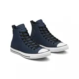 Championes Converse Chuck Taylor All Star Tec Tuff, modelo de caña alta en color azul marino, con cordones negros, puntera de goma blanca y suela con líneas distintivas.