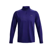 Buzo Under Armour de hombre, color violeta, con cuello alto y cierre parcial. Tiene el logo de la marca en el pecho.
