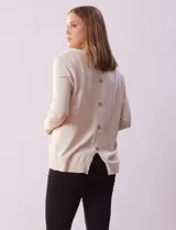Cardigan tejido color blanco, marca Vila Milano.