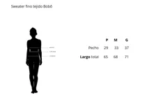 Sweater blanco de punto con corte recto, cuello redondo y mangas largas con detalle calado en los hombros.