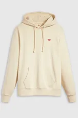 Buzo con capucha Levi's de corte estándar, confeccionado en algodón, con bolsillo tipo canguro frontal y logo pequeño bordado en el pecho.