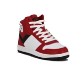 Championes de caña alta Pony modelo City Wings, color borgoña con detalles en blanco y negro.