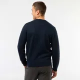 Sweater de tejido de punto con diseño de ochos y cuello redondo, de corte clásico y manga larga.