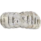 Zuecos Crocs Echo Clog Marbled con diseño marmolado en tonos beige, gris y blanco.